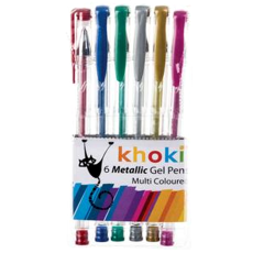 Metallic Gel Pens - 6 Piece 